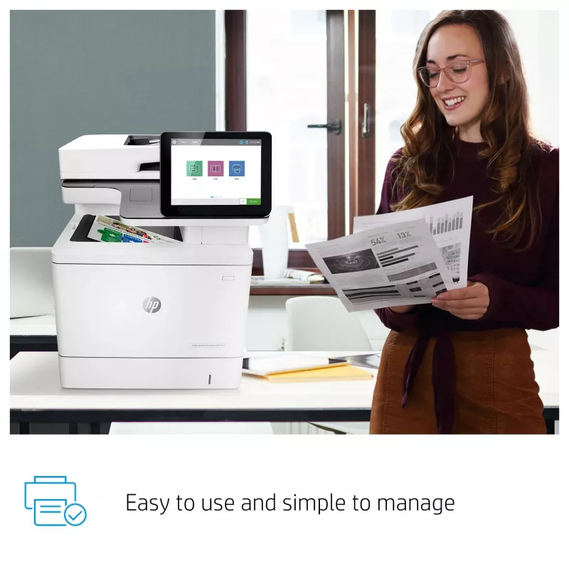 HP Color LaserJet Enterprise MFP M578dn, laser, kleurendruk, 1200 x 1200 DPI, A4, direct printen, wit