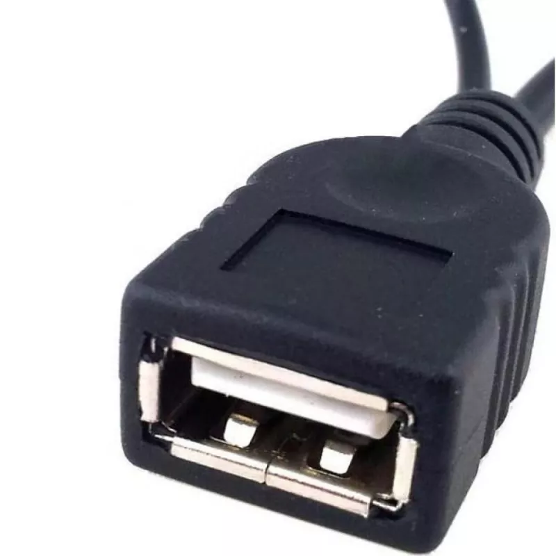 Techly USB 2.0 kabel OTG A F Micro USB M met USB 30cm zwart ICOC MUSB-MC2
