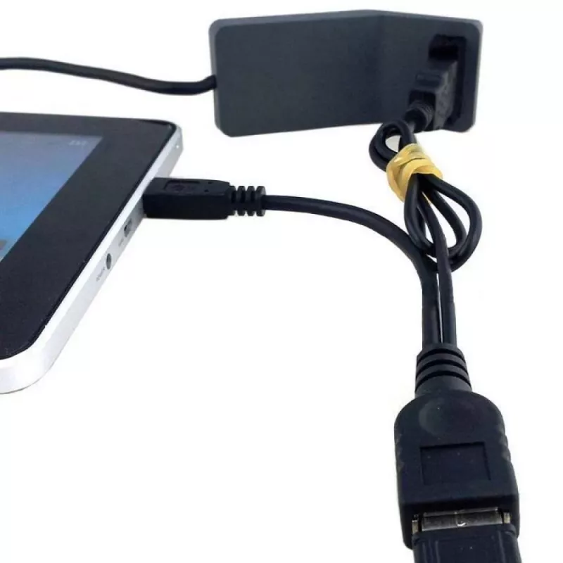 Techly USB 2.0 kabel OTG A F Micro USB M met USB 30cm zwart ICOC MUSB-MC2