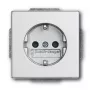 Stopcontact Busch-Jaeger 2011-0-3798 CEE 7/3 2P+E 16 A 250 V zilver, 63×41 mm