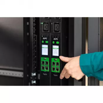 APC Easy PDU Metered 1U 16A 230V (8)C13, Metered, 1U, eenfasig, verticaal, zwart, 8 AC-uitgangen