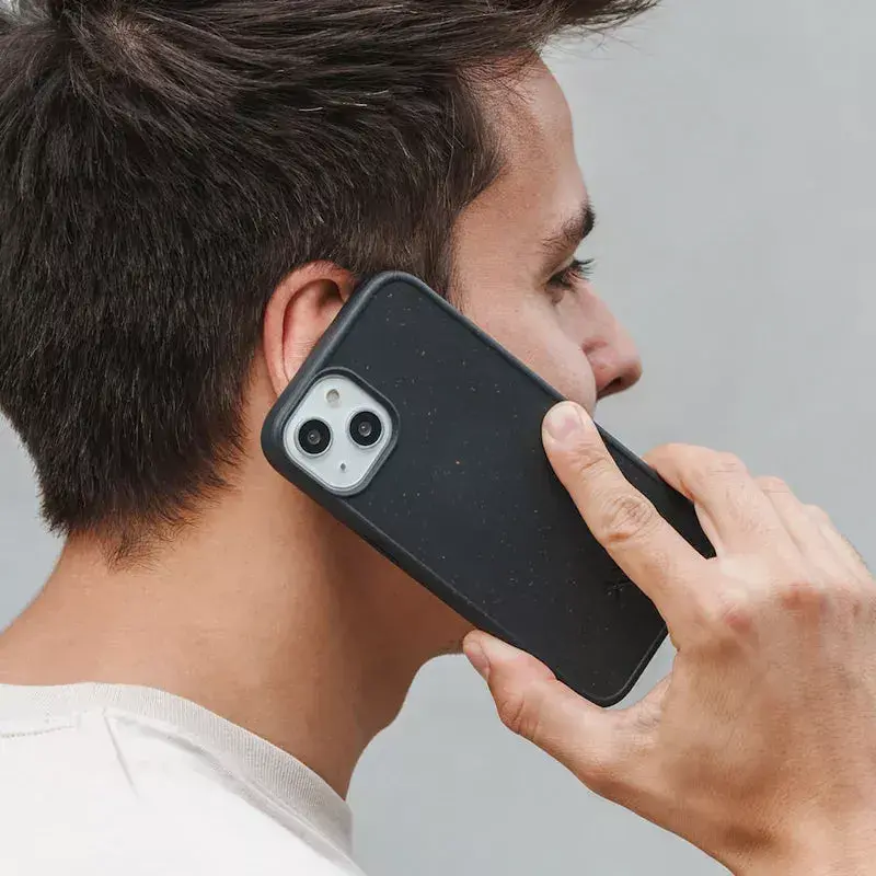 Woodcessories Bio Case telefoonhoesje cover zwart iPhone 14 Plus 17 cm
