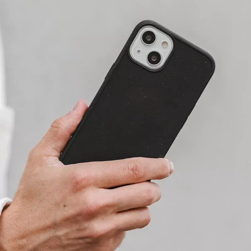 Woodcessories Bio Case telefoonhoesje cover zwart iPhone 14 Plus 17 cm