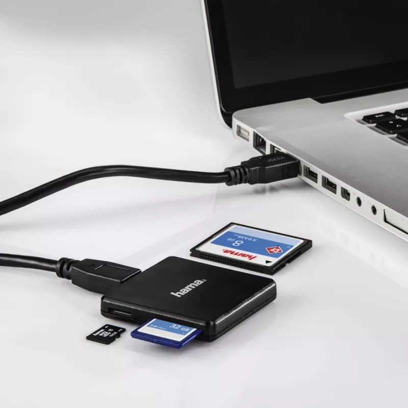 Hama 00124156 kaartlezer USB 3.2 Gen 1 (3.1 Gen 1) Type-A zwart