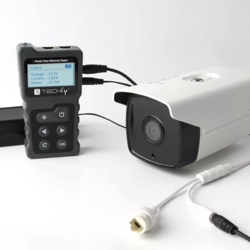 Techly I-CT PRO-POECK netwerkkabeltester PoE-tester zwart, grijs