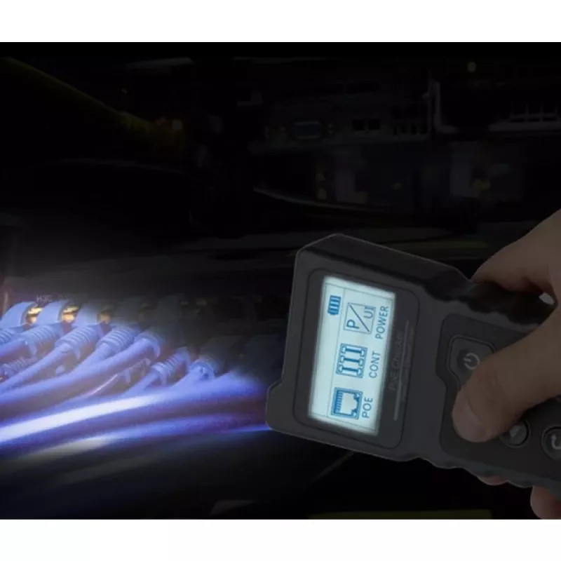 Techly I-CT PRO-POECK netwerkkabeltester PoE-tester zwart, grijs
