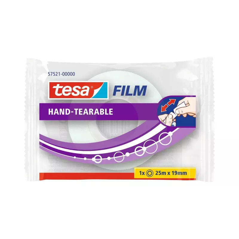 Plakband TESA 57521-00000-01 transparant polypropyleen 25 m 19 mm