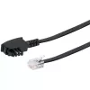 Kabel Schwaiger 6,0 m RJ-12 - TAE-F 6 m zwart