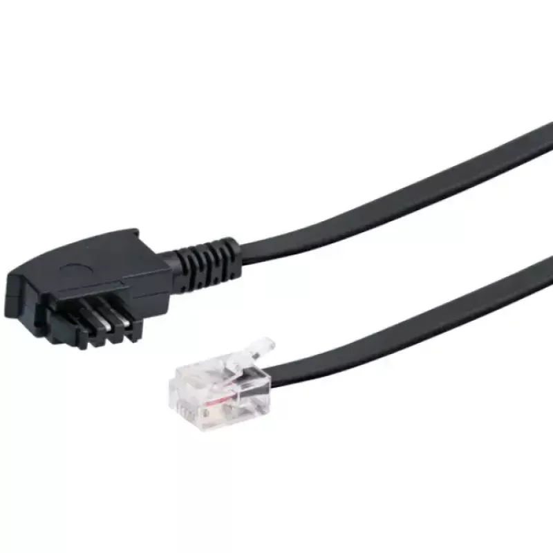 Kabel Schwaiger 6,0 m RJ-12 - TAE-F 6 m zwart