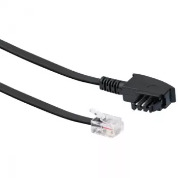 Kabel Schwaiger 6,0 m RJ-12 - TAE-F 6 m zwart