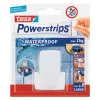 Scheerapparaathouder Tesa Powerstrips Waterproof Wave, zelfklevende badkamerhouder, waterdicht design, wit