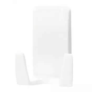 Scheerapparaathouder Tesa Powerstrips Waterproof Wave, zelfklevende badkamerhouder, waterdicht design, wit