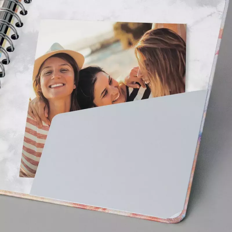 Schrijfboek Sigel JN609 A5 240 vel blauw roze geel