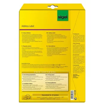 Niet-plakkende printeretiketten Sigel LA320