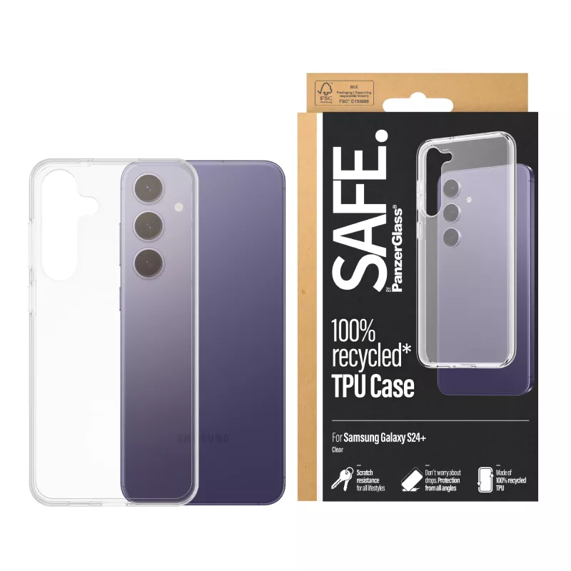 PanzerGlass SAFE. by ® TPU-hoesje Samsung Galaxy S24+ | transparant