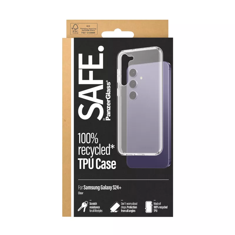 PanzerGlass SAFE. by ® TPU-hoesje Samsung Galaxy S24+ | transparant