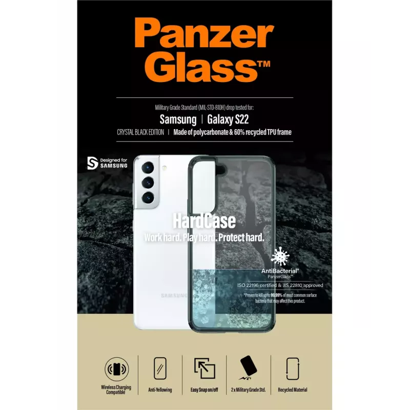 HardCase hoesje PanzerGlass voor Samsung Galaxy S22 transparant