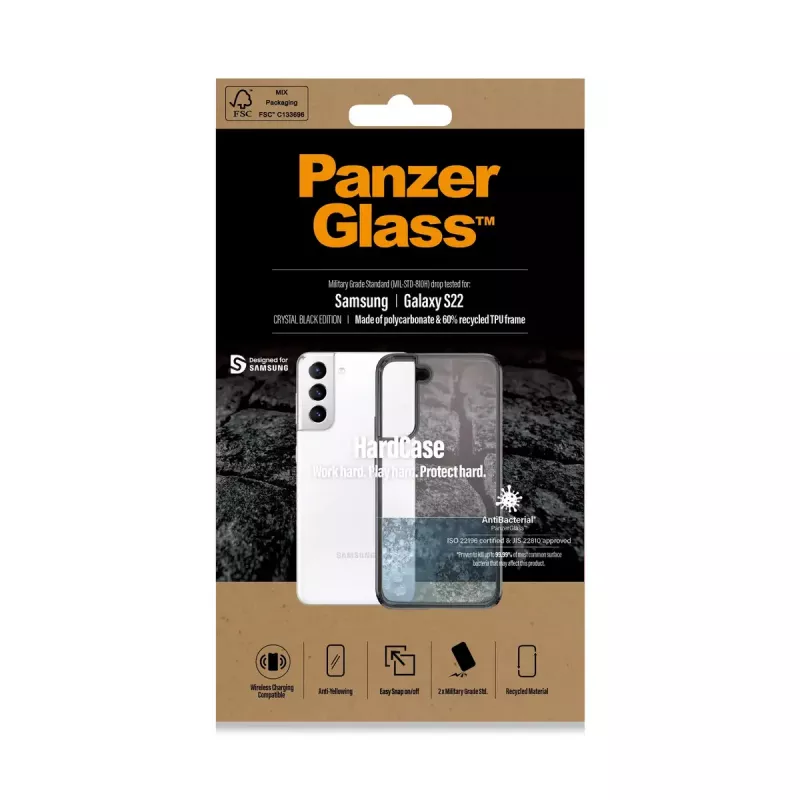 HardCase hoesje PanzerGlass voor Samsung Galaxy S22 transparant