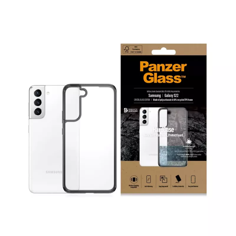 HardCase hoesje PanzerGlass voor Samsung Galaxy S22 transparant