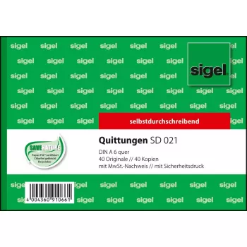 Bedrijfsformulier Sigel SD021 groen A6 Q