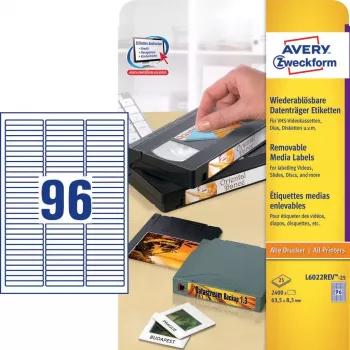 Zelfklevende etiketten Avery L6022REV-25