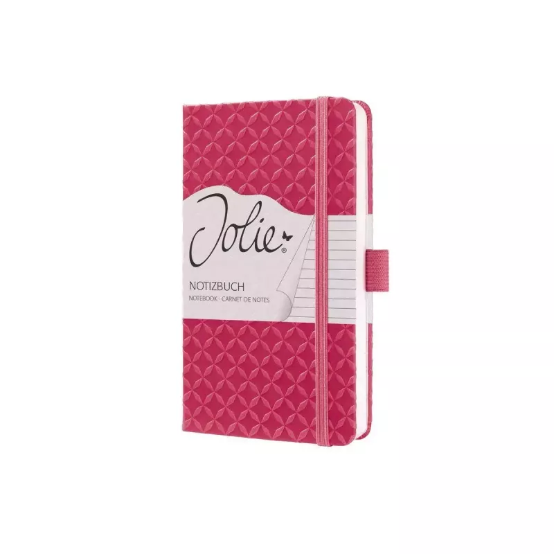 Schrijfnotitieboek Sigel JN104 A6 174 vel roze gelinieerd hardcover