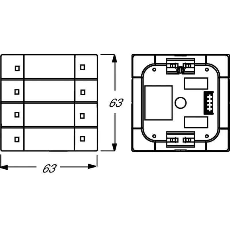 Busch-Jaeger 6127/01-84 KNX-tastsensor, 4-voudig, studiowit