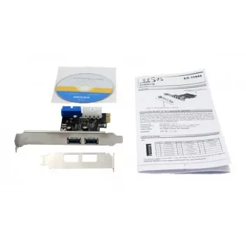 EXSYS EX-11049 interne USB 3.2 Gen 1 PCIe-adapter zwart zilver