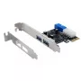EXSYS EX-11049 interne USB 3.2 Gen 1 PCIe-adapter zwart zilver