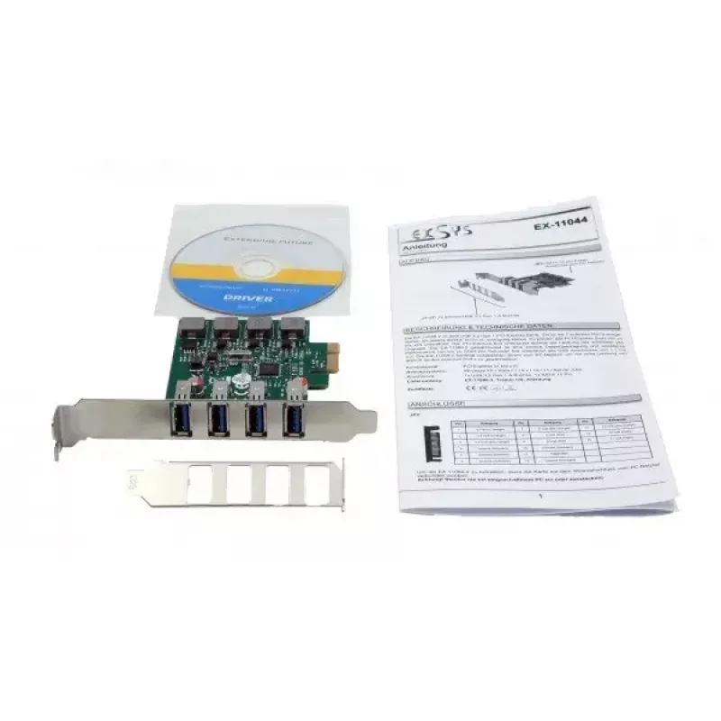 Interne USB 3.2 Gen 1 adapter EXSYS EX-11044 PCIe VIA VL805