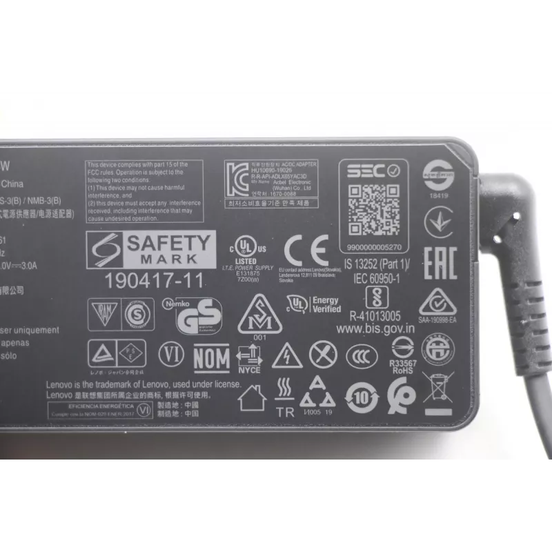 Lenovo 5A10W86261 voeding binnen 65 W zwart