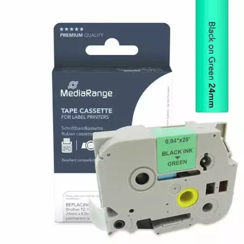Printerlint MediaRange MRBTZ751 zwart 2,4 cm 8 m