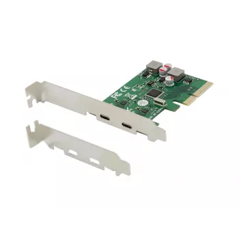 Conceptronic EMRICK 2-poorts USB 3.2 Gen 2 Type-C PCIe-kaart, zelfgevoed
