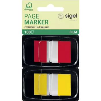 Bladwijzers Sigel HN496 flexibel rood geel 100 stuks