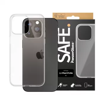 PanzerGlass SAFE. by ® TPU hoesje transparant iPhone 15 Pro Max
