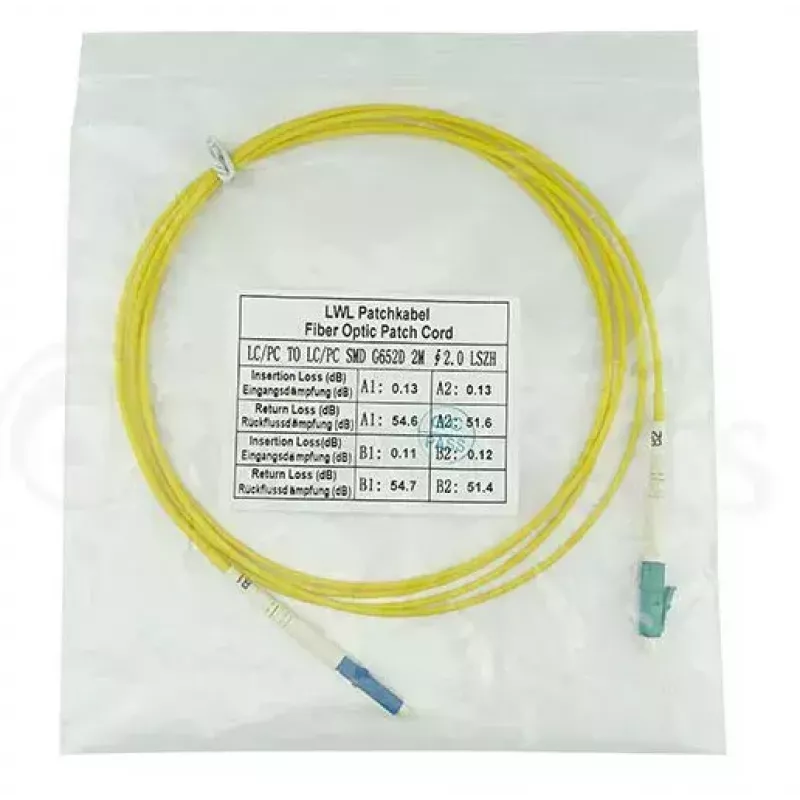 Glasvezelkabel BlueOptics SFP2121BU2MS LC G.657.A1 2 m geel