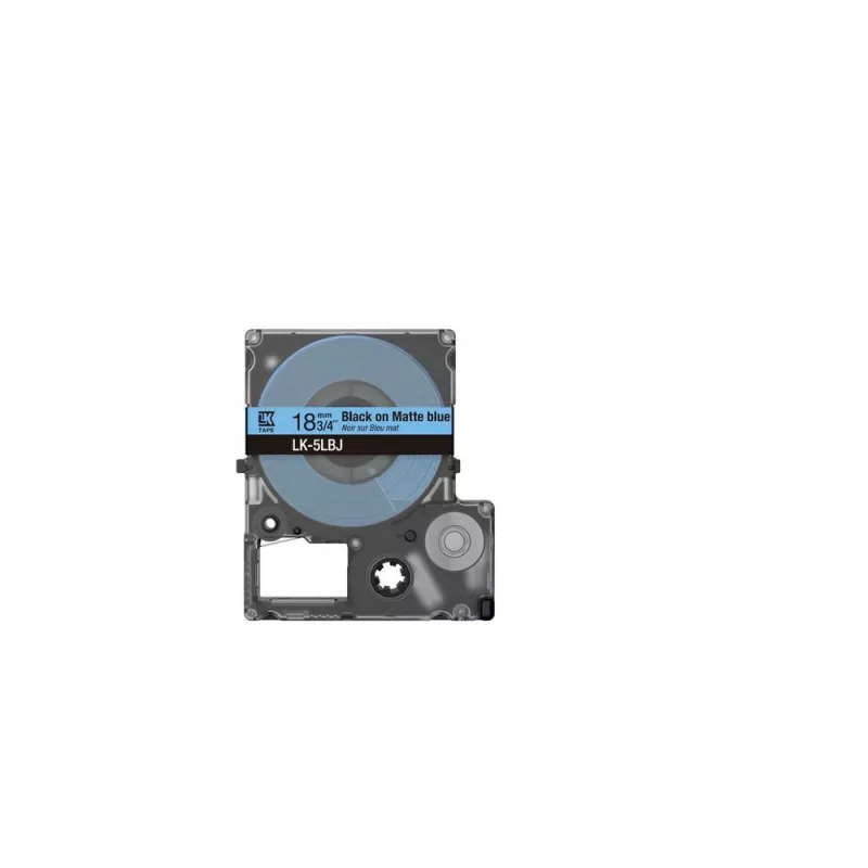 Labeltape Epson LK-5LBJ zwart blauw thermotransfer 1,8 cm