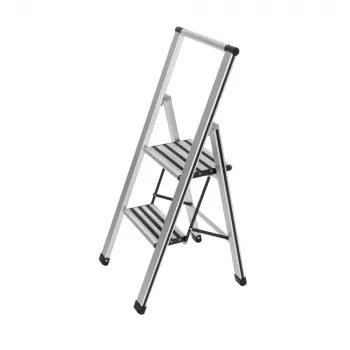 Huishoudtrap Wenko 601011100 aluminium design opvouwbare trap met treden 2 treden