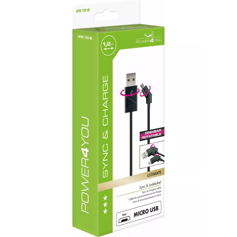 USB-kabel Schwaiger LKW 120 M 1,2 m USB A naar micro-USB B zwart
