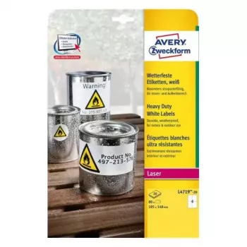 Zelfklevende printeretiketten Avery L4719-20