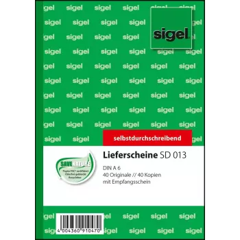 Bedrijfsformulier Sigel SD013 Groen A6 80 blad