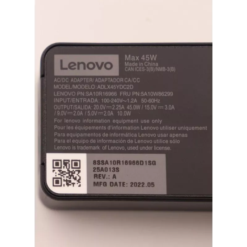 Lenovo 5A10W86299 voedingsadapter/inverter indoor 45 W zwart