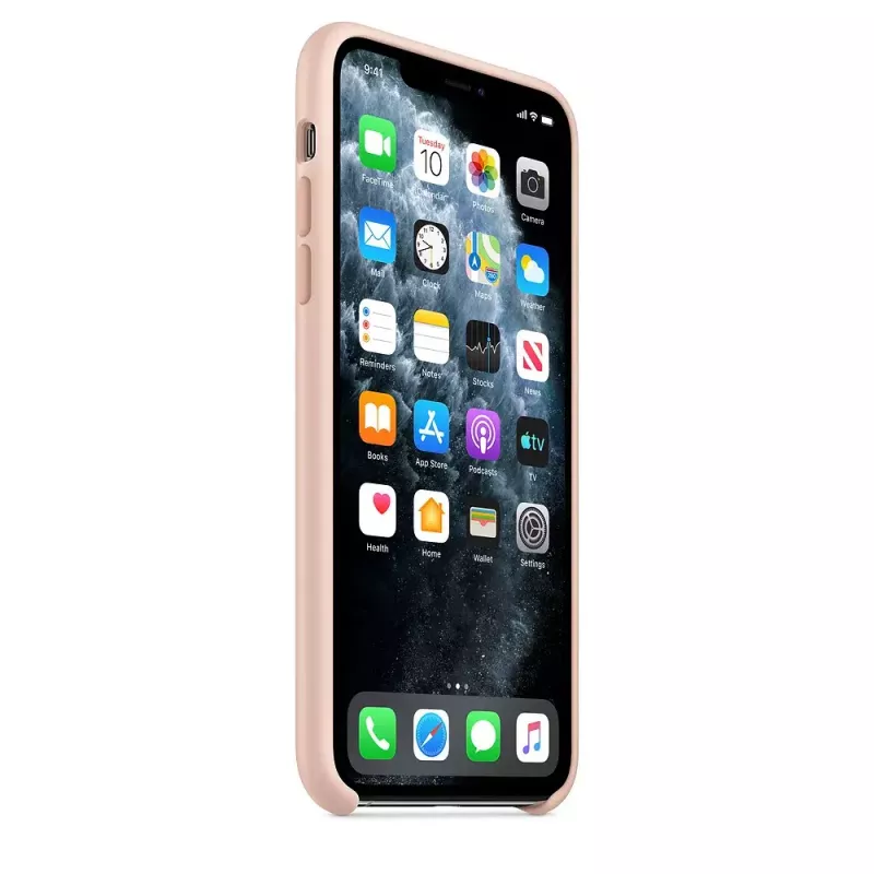 Hoesje Apple iPhone 11 Pro Max siliconenhoes roze zand