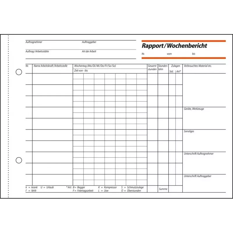 Bedrijfsformulier Sigel RP517