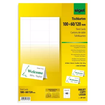 Niet-plakkende printeretiketten Sigel DP047