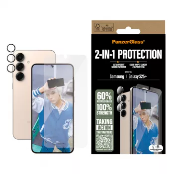 PanzerGlass 2-in-1 beschermpakket Samsung Galaxy S25+ krasvast stootvast