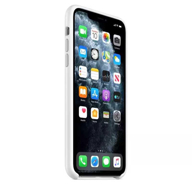 Siliconenhoes voor Apple iPhone 11 Pro Max — siliconen, wit, geschikt voor 6,5 inch