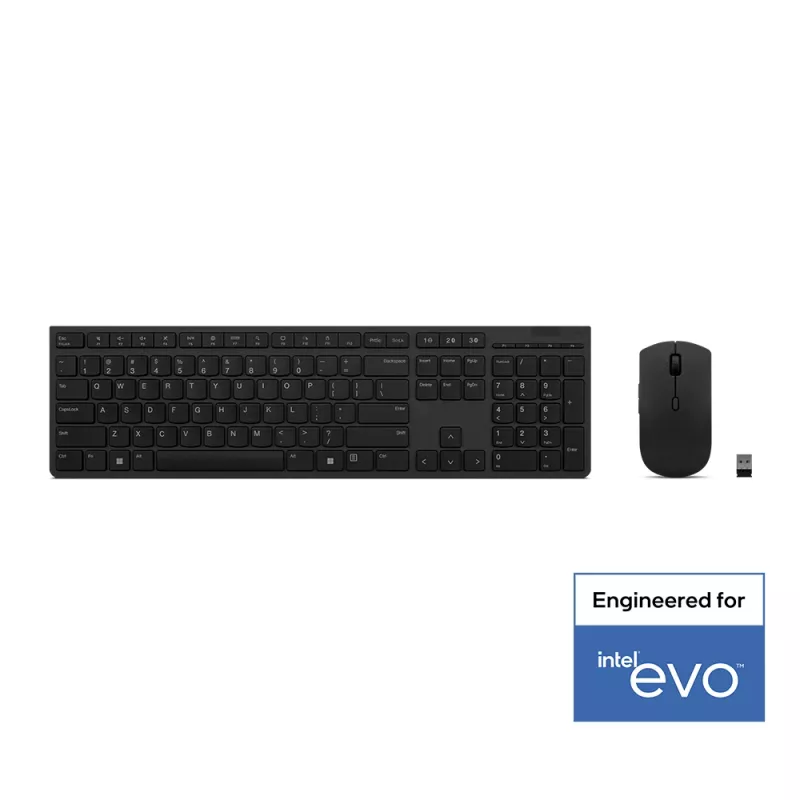 Lenovo 4X31K03931 toetsenbord muis inbegrepen RF Wireless + Bluetooth US Engels zwart