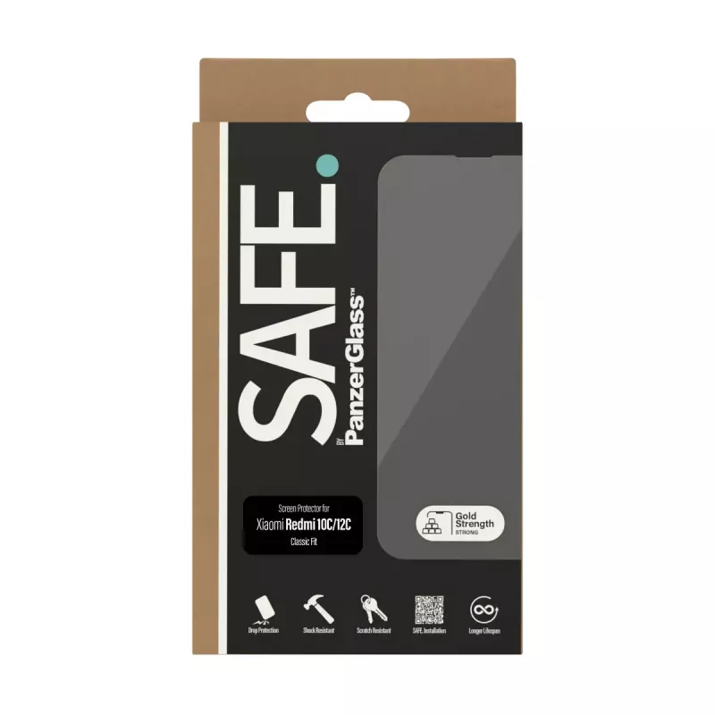 Displayscherm PanzerGlass SAFE. by ® Xiaomi Redmi 10C krasvast stootvast