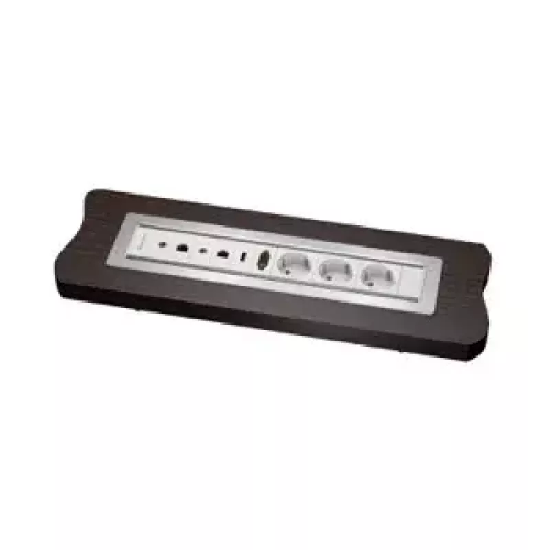 Kindermann 7449000023 6-voudig tafelaansluitframe met facet, geanodiseerd aluminium